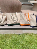 Orange, Green, Brown